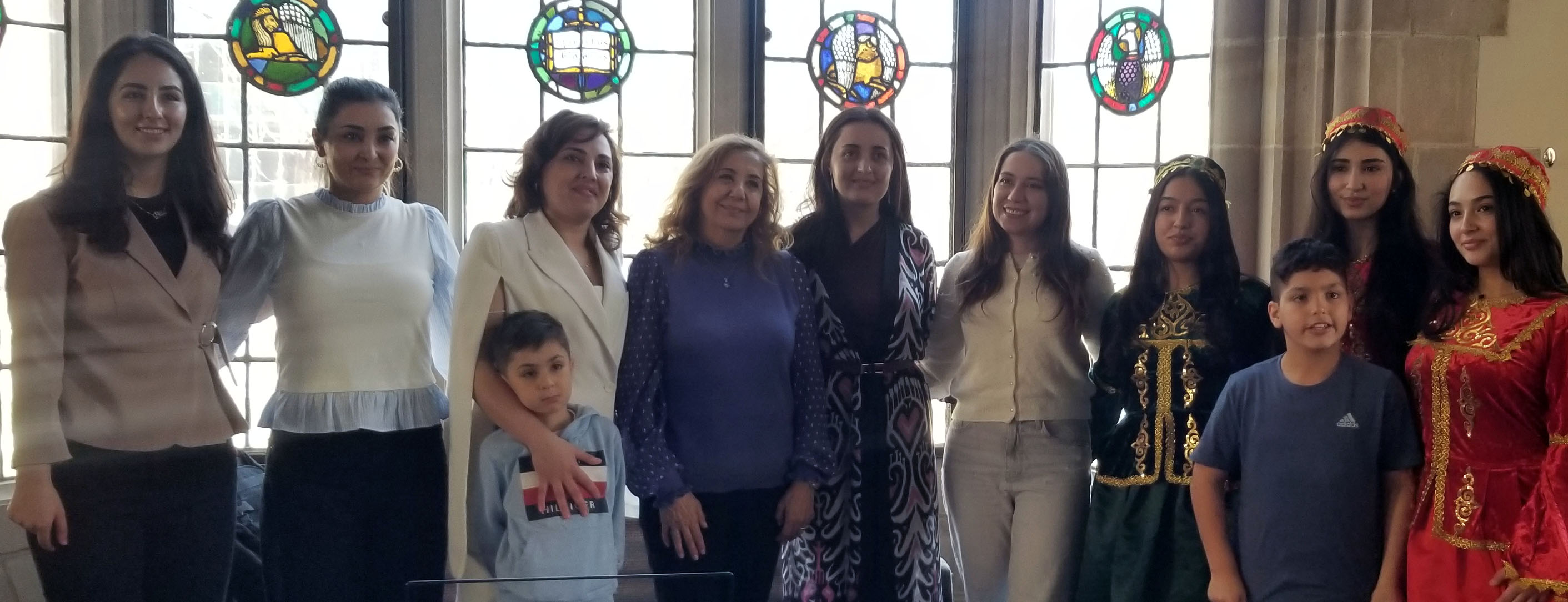 Performers with their families